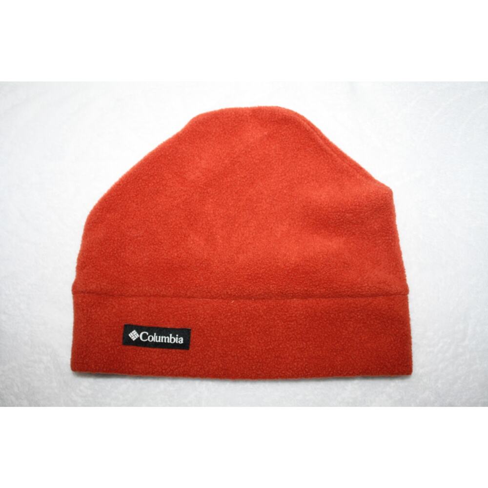 Columbia Beanie Hat Youth L/XL Orange Fleece Outerwear‎ Sportswear